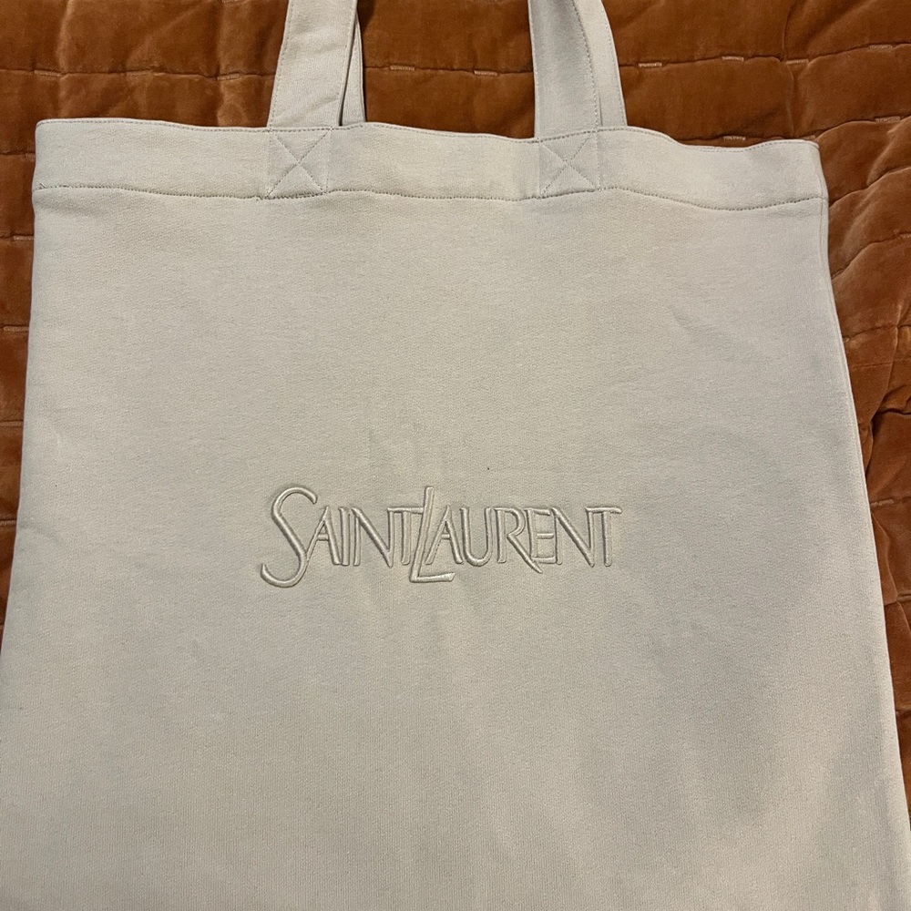 Saint Laurent Rive Droite Beige Tote Bag